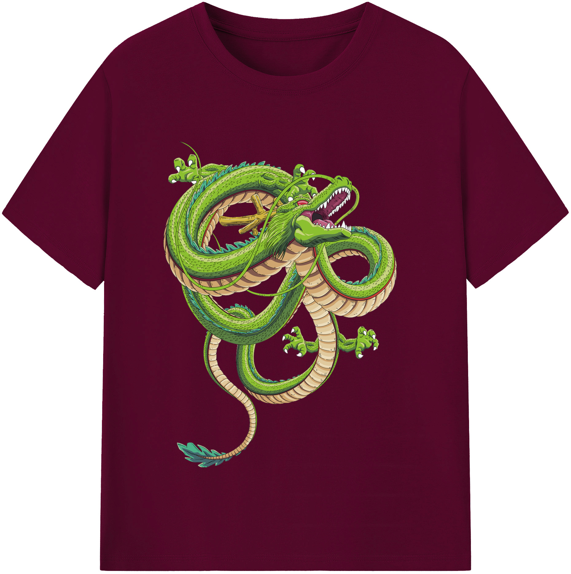 （画像用） ドラゴンボール 神龍 シェンロン DRAGON BALL Shenron レディースカジュアルプリントTシャツ（綿100％）